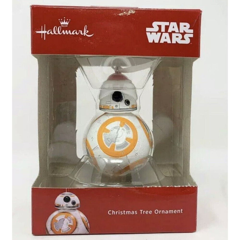Rare Hallmark Christmas Star Wars Ornament BB-8 with Santa Hat